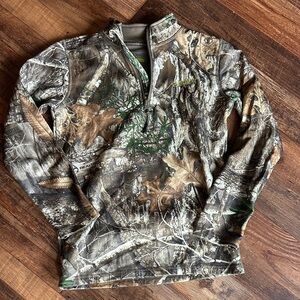 Magellan Realtree Camouflage Quarter-Zip Pullover Youth Medium